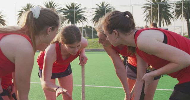 Female Field Hockey Team Planning Strategy during Daytime Practice - Download Free Stock Images Pikwizard.com