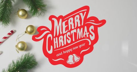 Festive Holiday Greeting with Merry Christmas Message