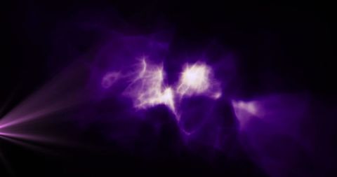 Abstract Purple Light Swirls on Black Background