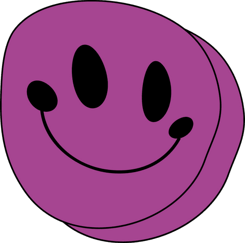 Smiling Purple Face Icon on Transparent Background - Download Free Stock Videos Pikwizard.com