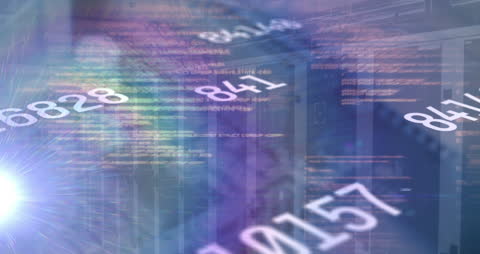 Data Processing Technology with Futuristic Digital Animation