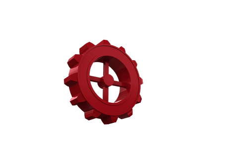 Bright Red Gear with Transparent Background RPM Concept - Download Free Stock Videos Pikwizard.com