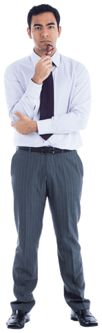Professional Businessman Holding Glasses Transparent Background