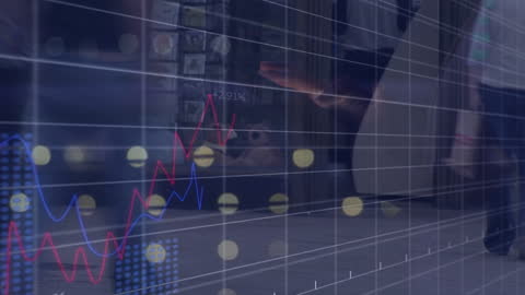 Financial Data Overlay on Business People