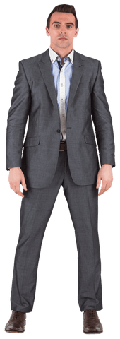 transparent businessman in grey suit frowning at camera - Download Free Stock Videos Pikwizard.com