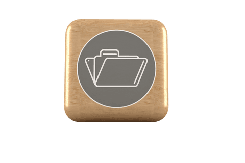 file folder icon on stylish transparent wooden block - Download Free Stock Videos Pikwizard.com