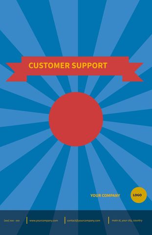Vibrant Customer Support Promotional Template - Download Free Stock Templates Pikwizard.com