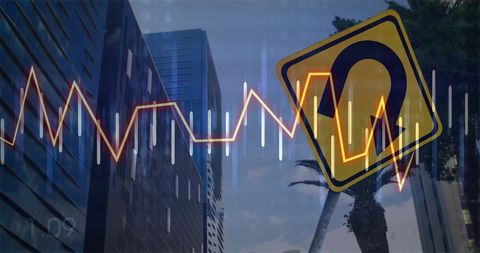 Financial Data Analytics and Urban Business Concept