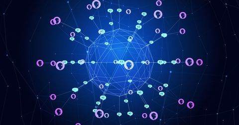 Global Digital Network with Connected User Icons - Download Free Stock Images Pikwizard.com