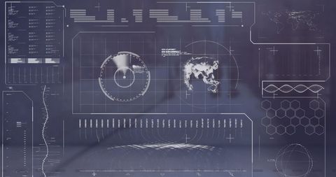 Futuristic Data Interface Projecting Business Analytics - Download Free Stock Images Pikwizard.com