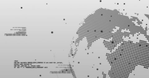 Digital Data Flow with Rotating Abstract Earth - Download Free Stock Images Pikwizard.com