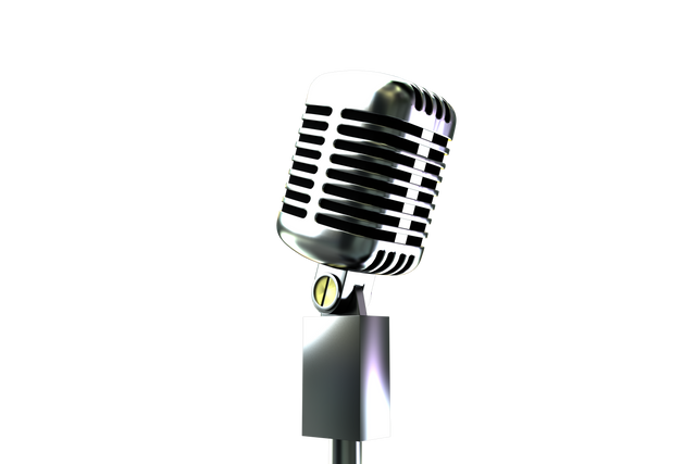 Shiny Retro Microphone on Transparent Background - Download Free Stock Videos Pikwizard.com