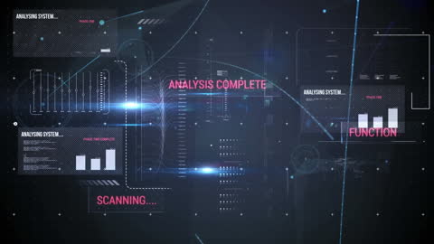 Futuristic Digital Data Analysis Visualization