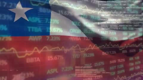 Chilean Flag Overlay on Financial Trading Interface