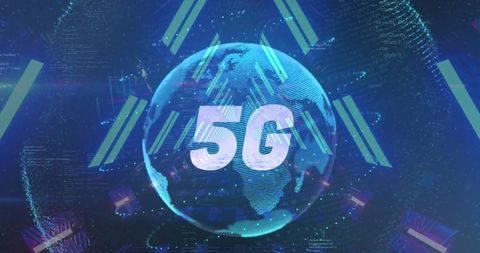 5G Technology with Digital Globe and Data Network - Download Free Stock Images Pikwizard.com
