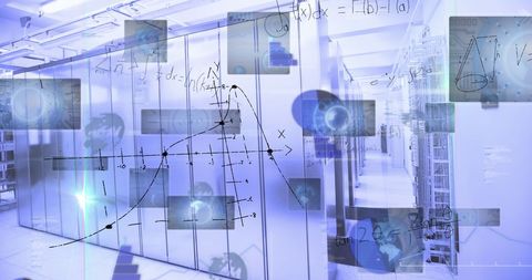 Global Data Processing in Server Room with Digital Elements - Download Free Stock Images Pikwizard.com