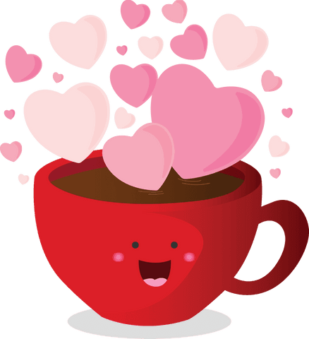 smiling heart cup for valentine's day on transparent background - Download Free Stock Videos Pikwizard.com