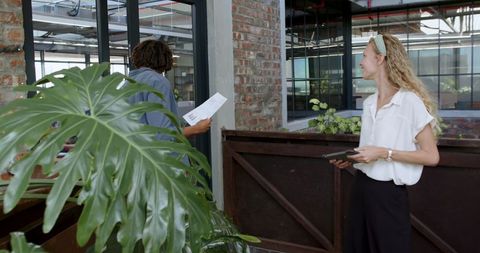 Modern office collaboration and creativity session