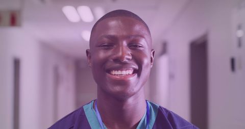 Smiling african american male doctor highlighting medical professionalism