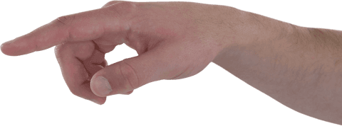 Human Hand Pointing in Transparent Background Close-up Isolated - Download Free Stock Videos Pikwizard.com
