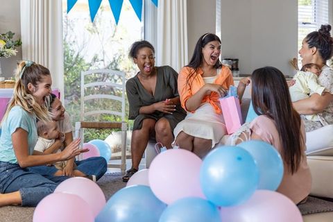 Joyful Baby Shower Celebration with Diverse Group of Women