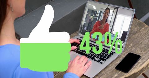 Woman on Video Call with Growing Engagement Concept