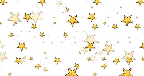 Golden Stars Falling on White Background for Festive Celebrations - Download Free Stock Images Pikwizard.com