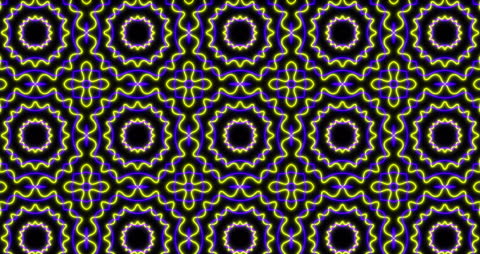 Bright Geometric Pattern with Neon Effect in Motion