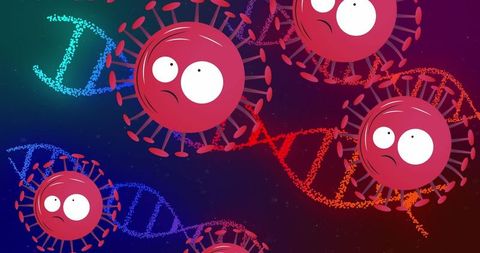 Abstract Digital Viral Art with DNA Strands