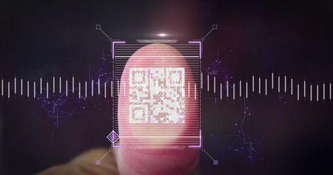Digital Fingerprint with QR Code and Data Visualizations