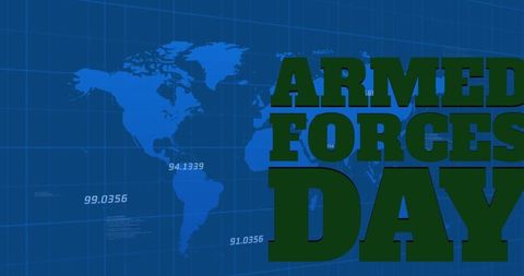 Digital interface highlighting armed forces day