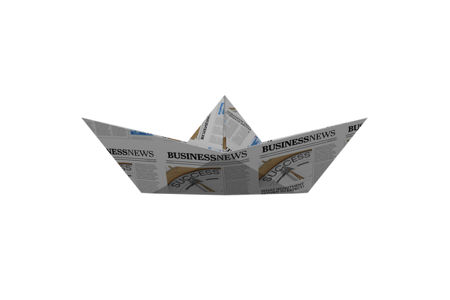 Transparent Origami Paper Boat from Business Newspaper Page - Download Free Stock Videos Pikwizard.com