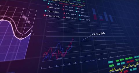 Digital Data Analysis with Financial Charts and Graphs - Download Free Stock Images Pikwizard.com