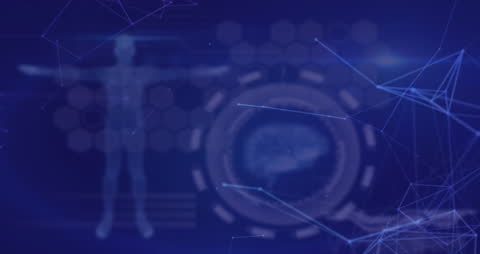 Futuristic Digital Network with Interactive Interface