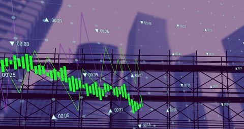 Financial Data Analysis with Futuristic Cityscape Background - Download Free Stock Images Pikwizard.com
