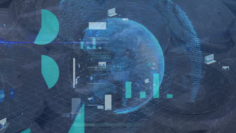 Futuristic Data Analytics With Globe Interface