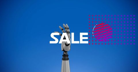 Robotic Hand Marketing Icons Highlight Sale Banner - Download Free Stock Images Pikwizard.com