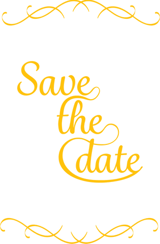 Elegant Golden Save the Date Illustration Vector on Transparent Background - Download Free Stock Videos Pikwizard.com