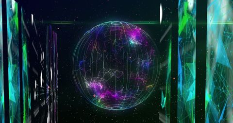 Global Connectivity in Abstract Digital Space - Download Free Stock Images Pikwizard.com