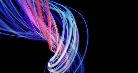 Vibrant Light Trails Over Black Background - Download Free Stock Images Pikwizard.com