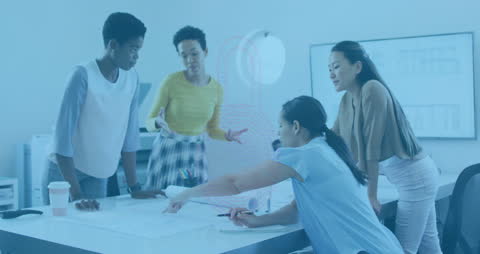 Diverse Team Collaborating in Secure Digital Environment