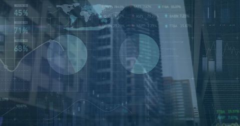 Digital Financial Analysis in Urban Environment - Download Free Stock Images Pikwizard.com