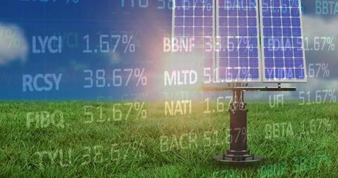 Renewable Energy Meets Financial Growth in Solar Field Visualization - Download Free Stock Images Pikwizard.com