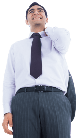 Confident Biracial Business Professional Transparent Background
