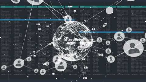 Digital Globe with Data and Network Connections