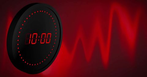 Red Digital Timer Display with Glowing Dots and Abstract Background - Download Free Stock Images Pikwizard.com