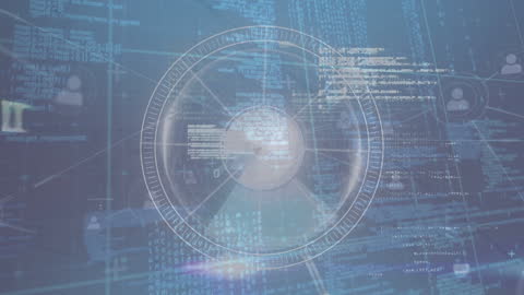 Futuristic Data Analytics Concept with Virtual Connections