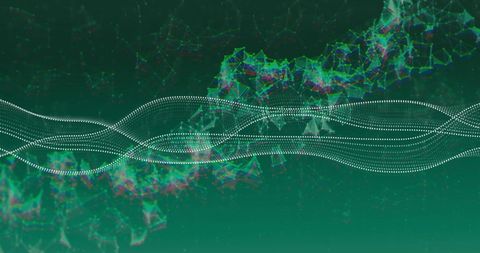 Abstract DNA Strand with Network Connections on Green Background - Download Free Stock Images Pikwizard.com