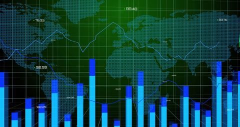 Global Stock Market Analysis with Digital Graph Overlay - Download Free Stock Images Pikwizard.com