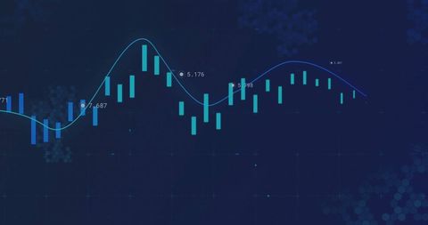 Dynamic Data Graphs Display on Dark Digital Background - Download Free Stock Images Pikwizard.com